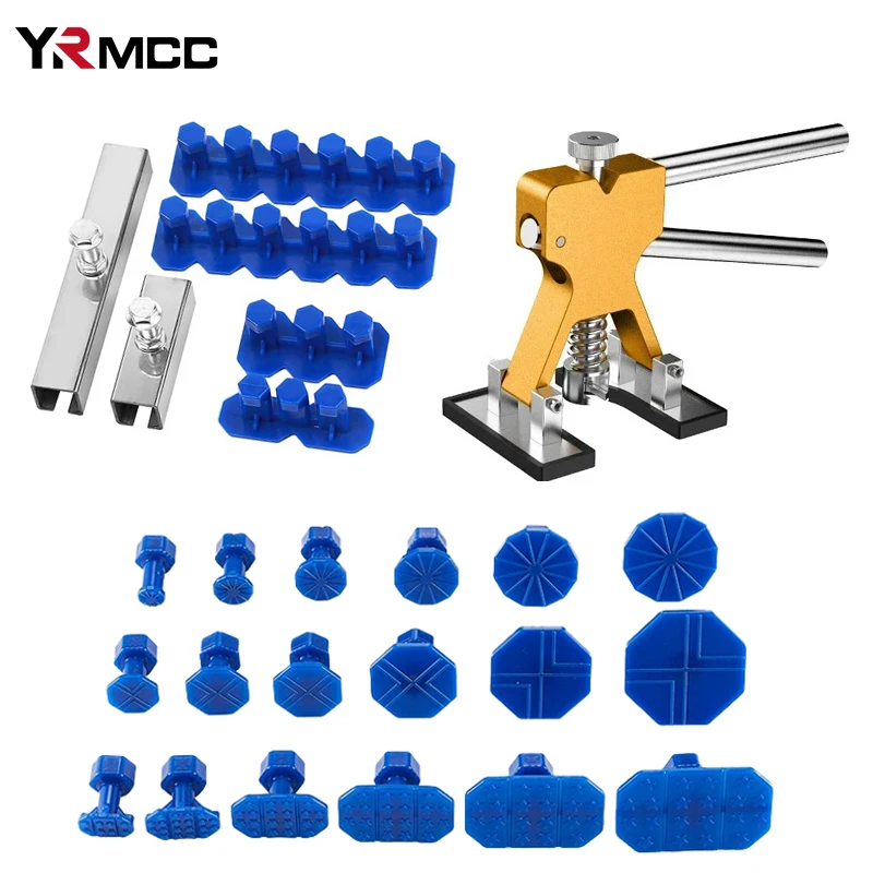 90/126PCS Car Blue Glue Pulling Tabs Car Dent Puller Repair Tool Kit Gasket Auto Body Repair Tools Paintless Dent Removal Tool