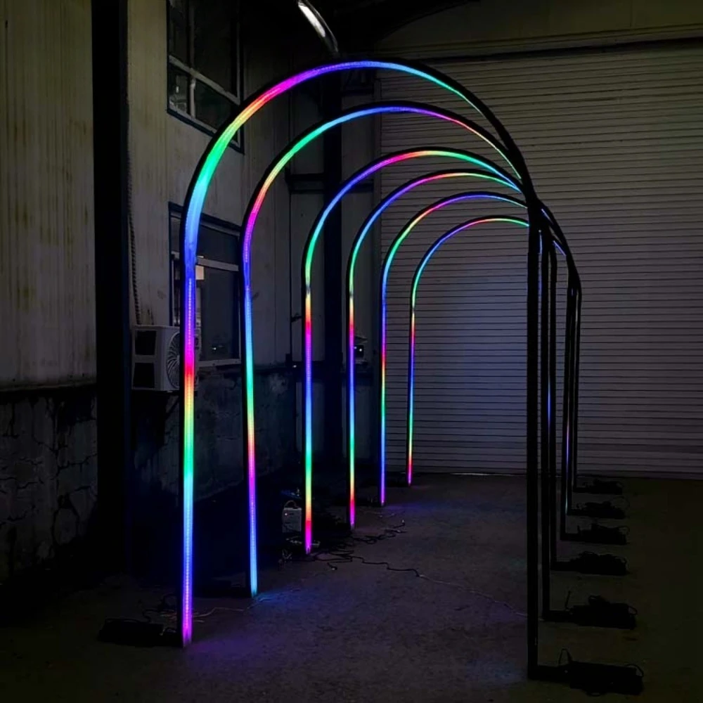 

2025 Wholesale RGB LED Neon Arch Tunnel Light Wedding Party Decor