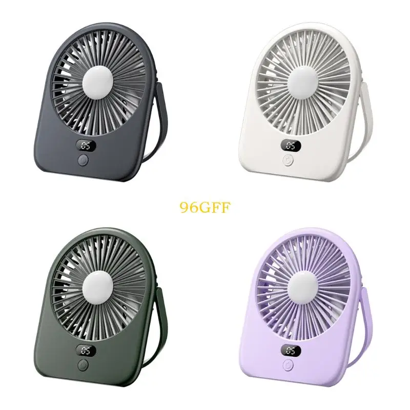 

96GF Mini Desk Fan 5 Регулируемые скорости Светодиодный свет.
