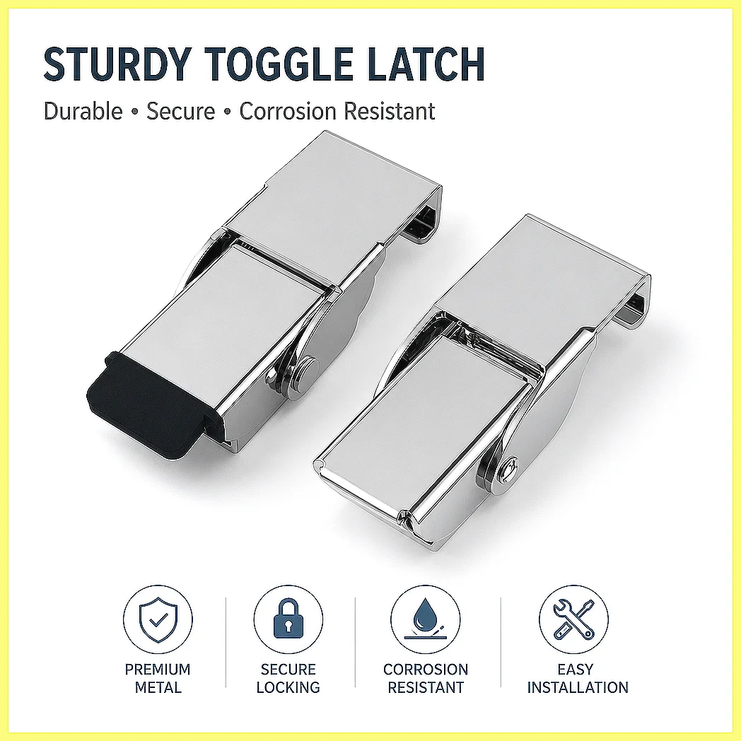 Stainless Steel Spring Duckbill Toggle Latch Industrial Hardware Lock for Wooden Box Storage Box Mechanical Equipment