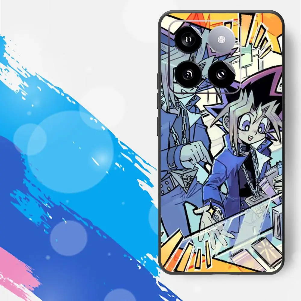 Y_yu-G_gi-O_oh! حافظة لهاتف شاومي 14 الترا 14 13T 13Pro 13 12T 12 11T 11i 11 حافظة من السيليكون الأسود