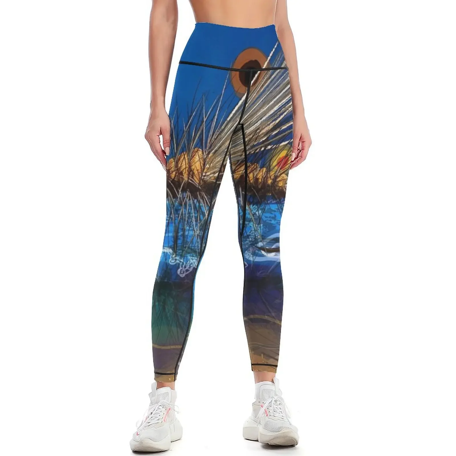 

Brown Trout, Summer Evening Dreams Art Print Leggings sport set Fitness woman joggers for gym pants Womens Leggings