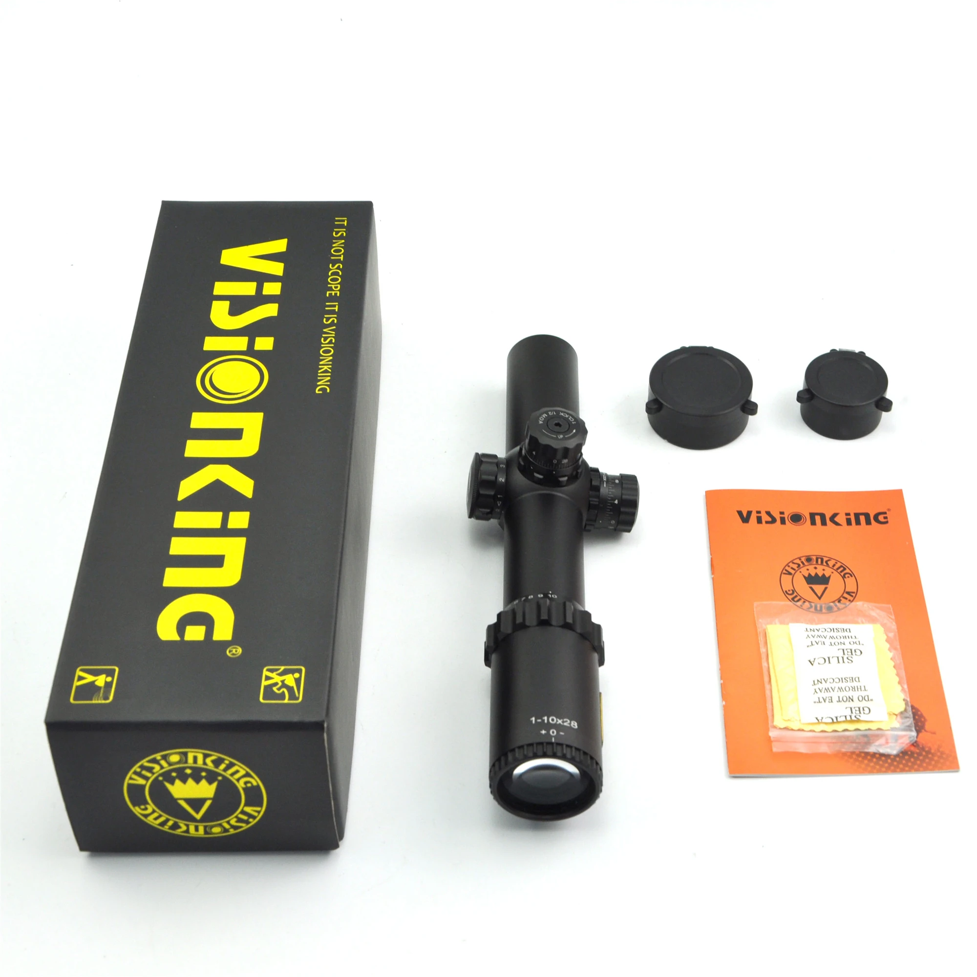Visionking Wide View 1-10x28 Hunting Riflescope Turret Lock 35mm Tube llumination 0.5MOA Reticle Tactical Optics SFP Sight .308