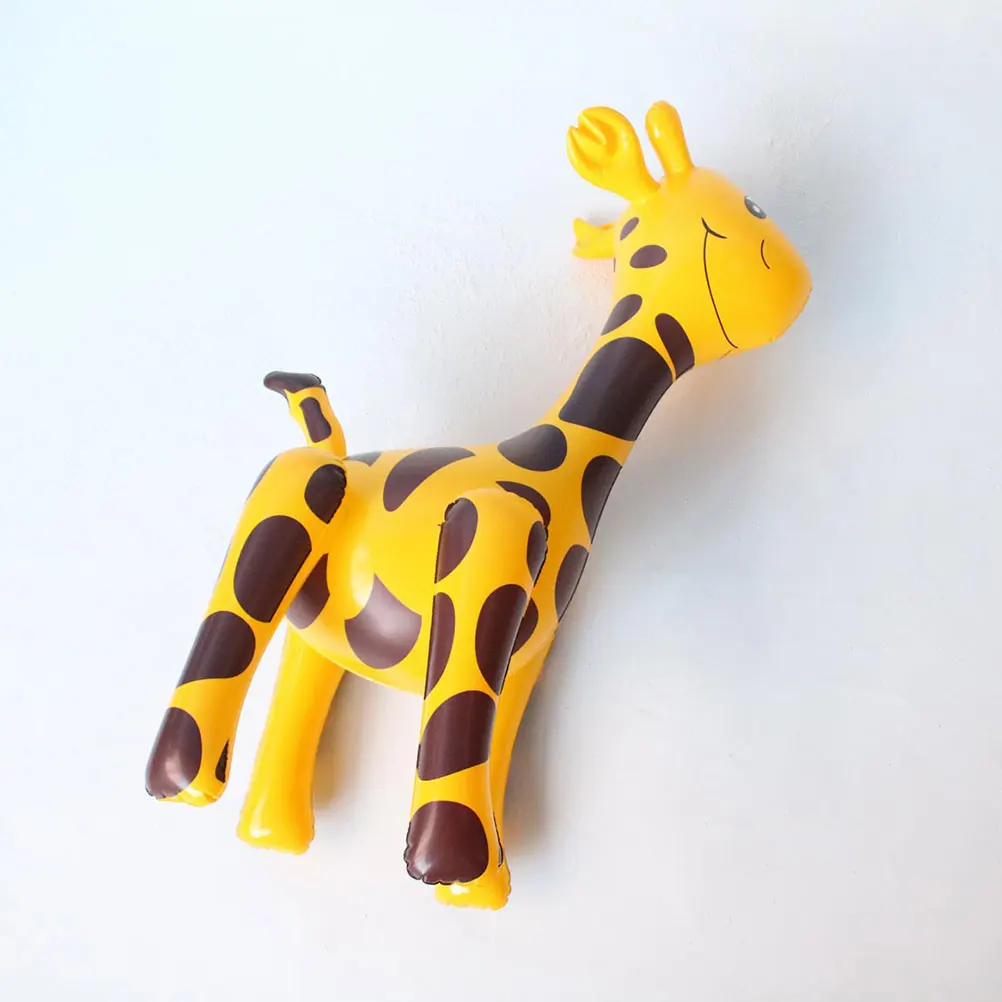 

2Pcs Yellow PVC Giraffe Balloons Inflatable Animal Shape Party Decoration Wedding Valentine's Day Photo Props Foil Balloons