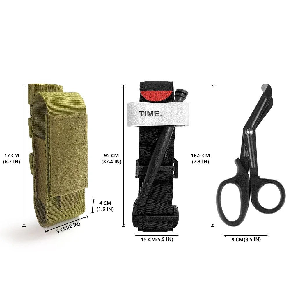 البلاستيك عاصبة حامل الأكياس مول النايلون للصدمة EMT المقصات حقيبة التخزين EDC حزام مصباح يدوي الحافظة #3