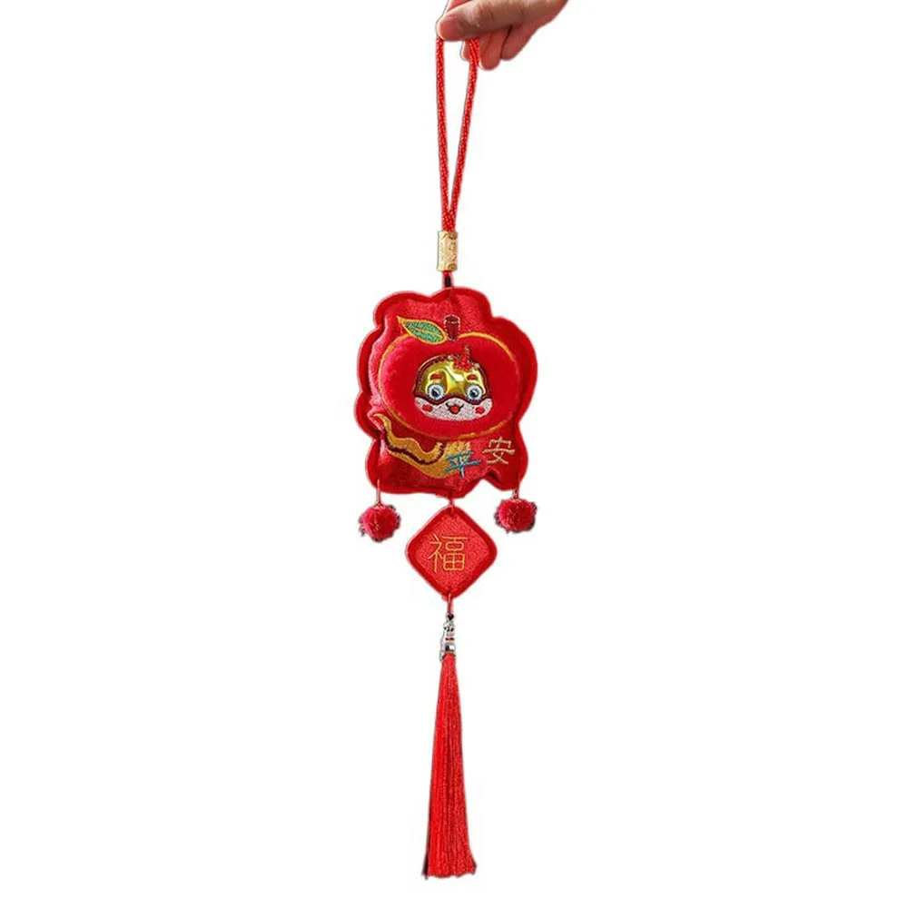 

Felt Year Of The Snake Pendant Red Good Fortune Spring Festival Tassel Pendant Traditional Good Luck New Year Hanging Ornaments