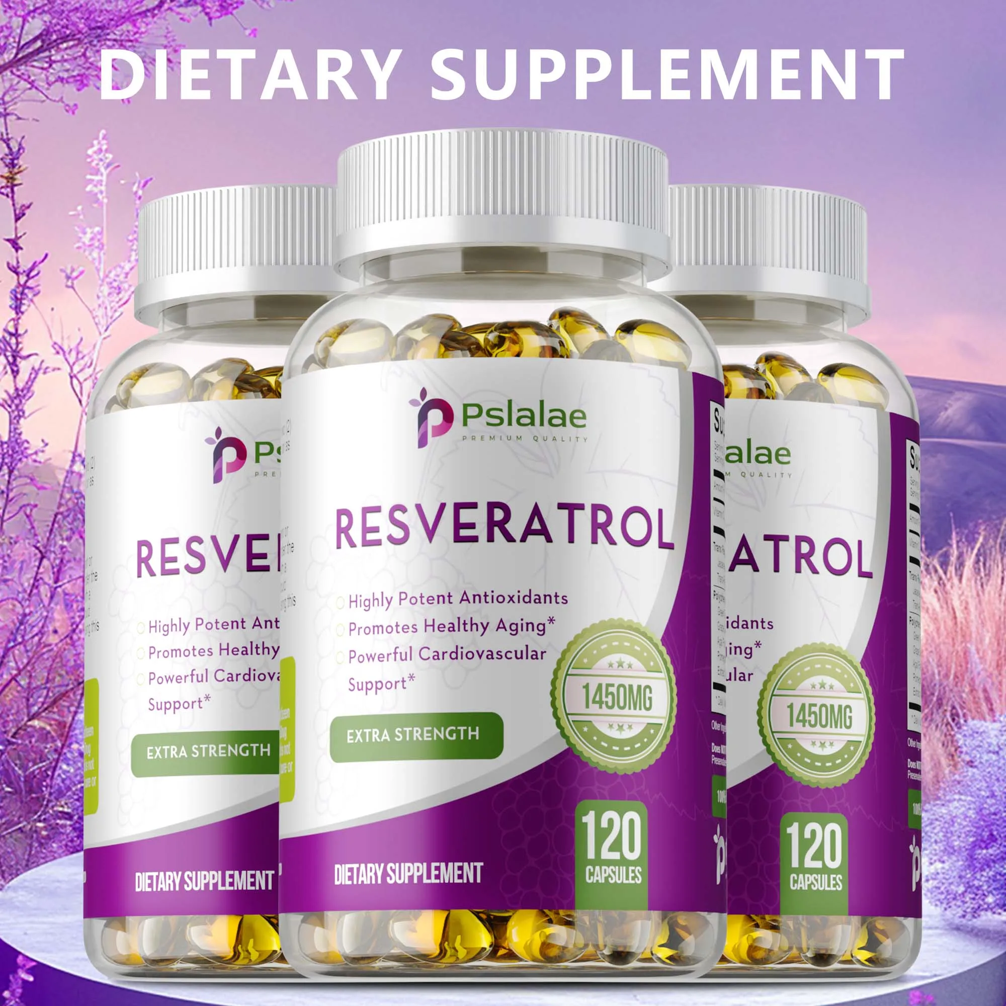 

Resveratrol - Anti Aging, Support Cellular Energy & Repair, Enhance Vitality, Promotes Skin Radiance, Brain Function
