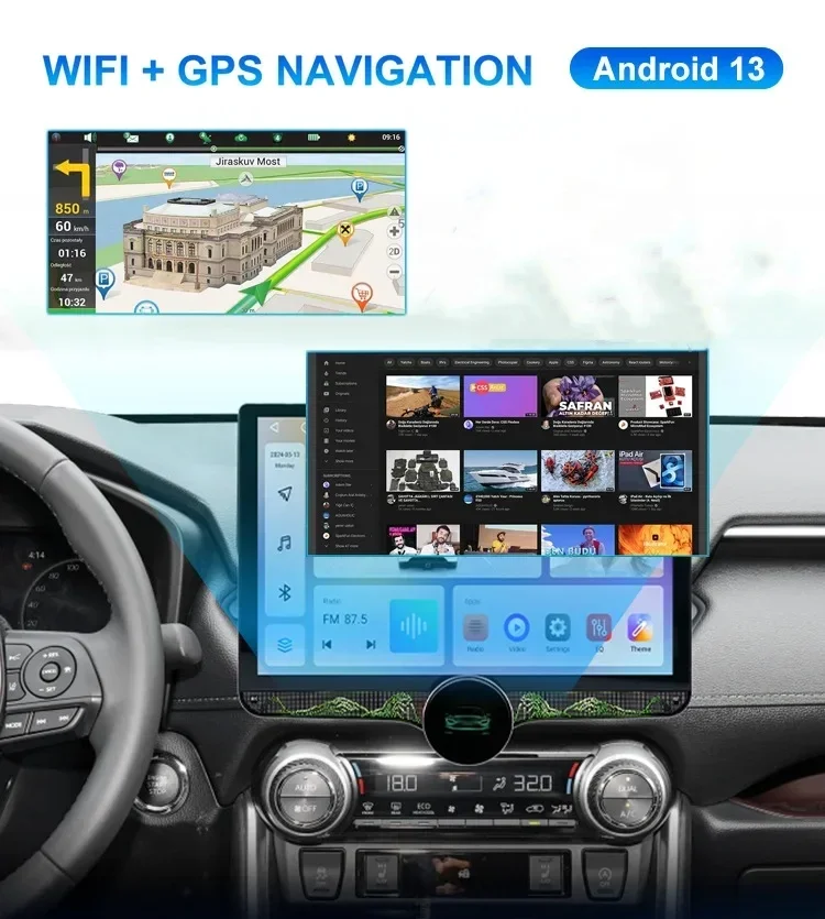 11.5 inch android 13 diamond 2k car player touch screen digital signal processor  car radio 4G Wifi