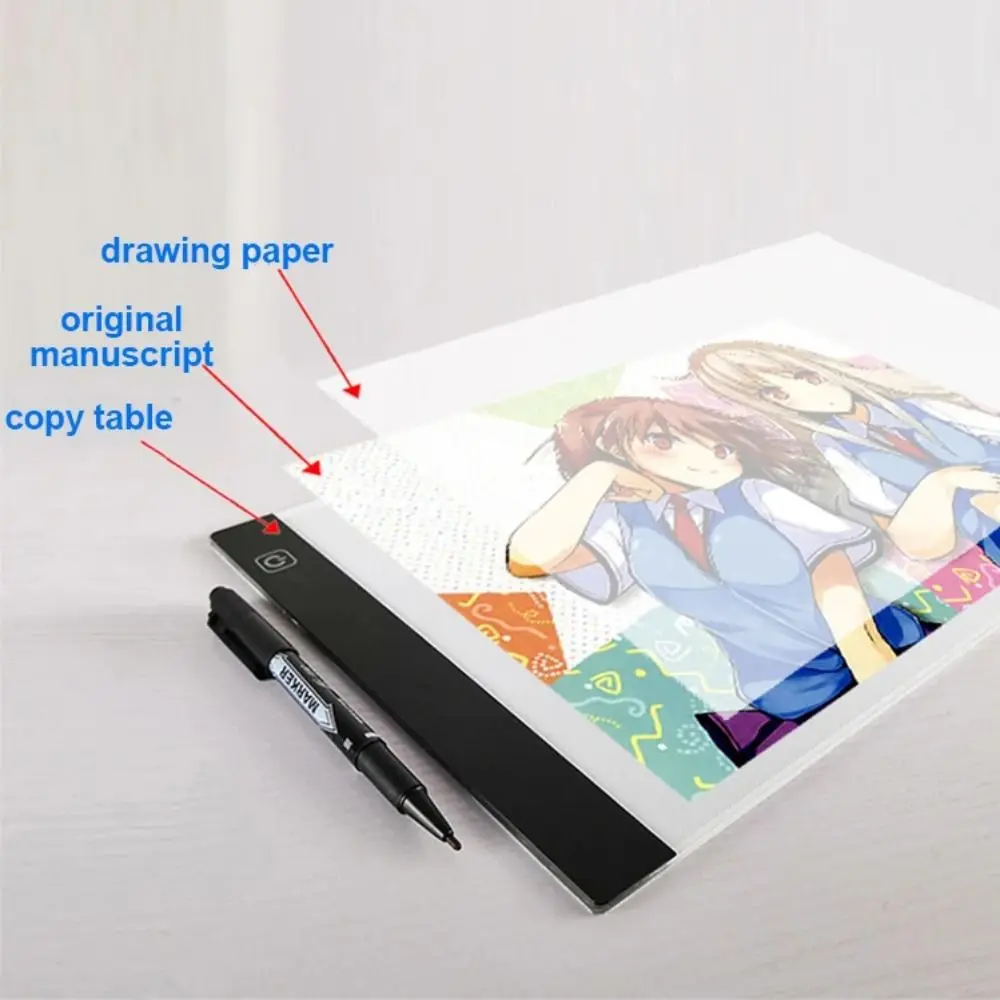 New A4/A5 Drawing Copy Pad Board 3 Level Dimmable Adjustable Animation Painting Pad Educational Toys Children Led Light Pad