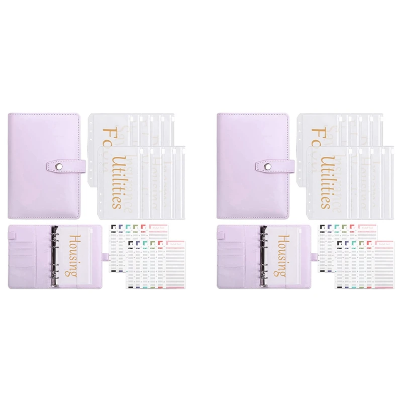 2X Budget Binder With Zipper Envelopes, For Budgeting,Money Organizer For Cash,Money Envelopes Budget Sheet B