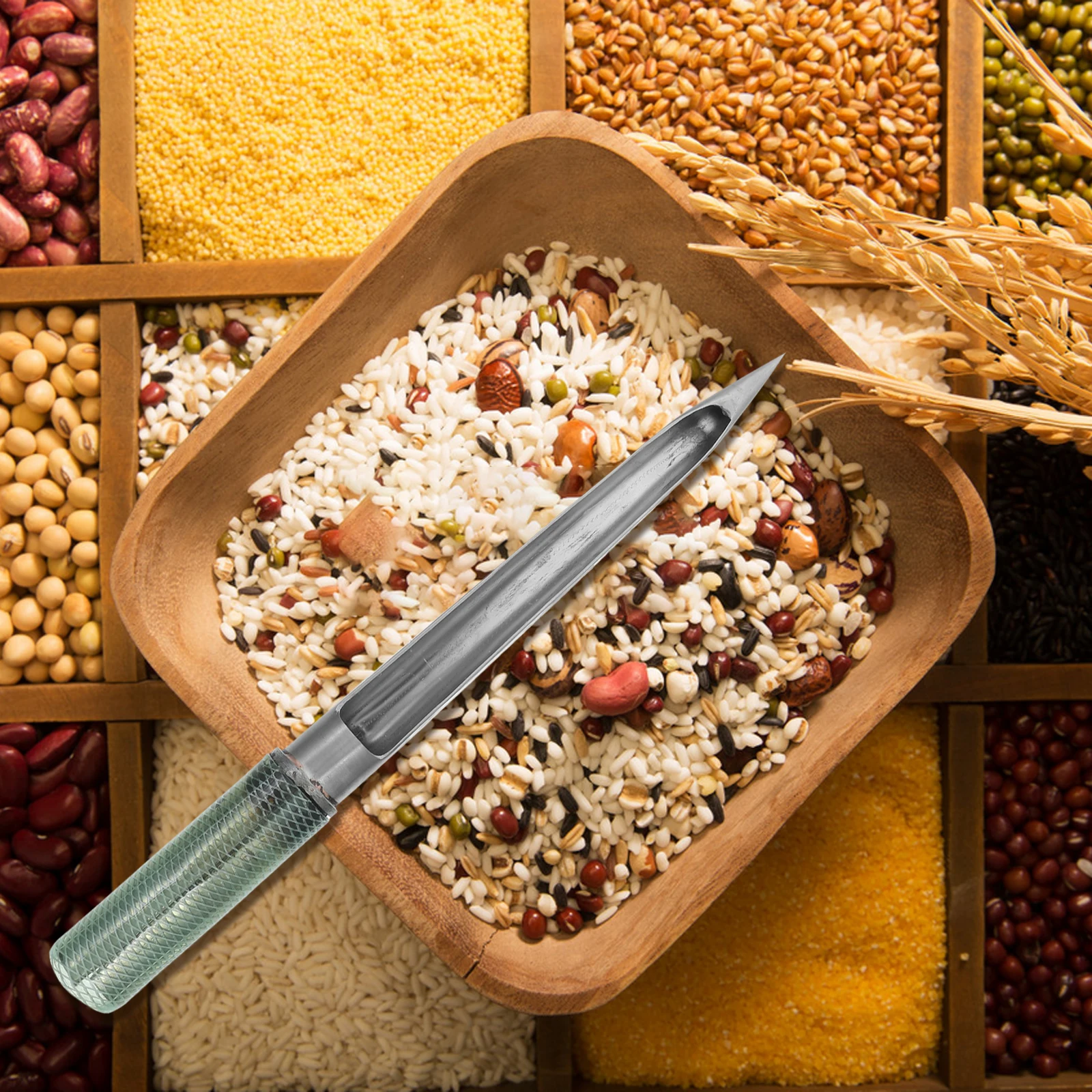 

Grain Sampler Stainless Steel Wheat Sampler Portable Metal Grain Probe Rod for Accurate Sampling Sampling Tool