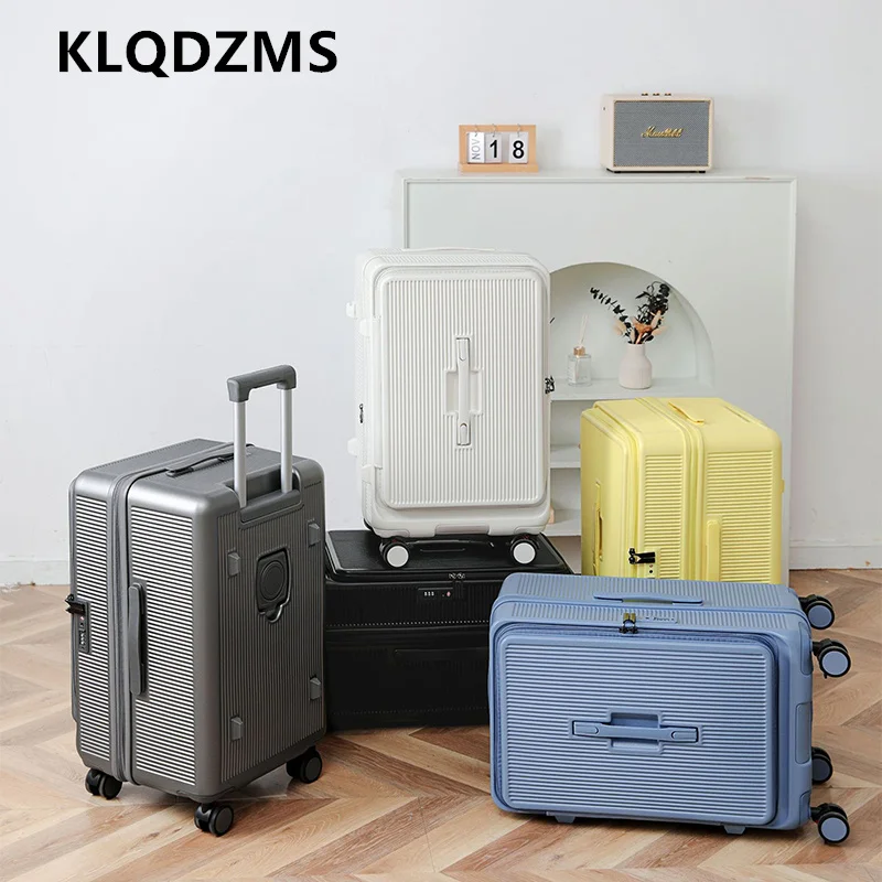 

KLQDZMS Cabin Suitcase PC Boarding Box 20"24"26"28 Inch Large Capacity Trolley Case Women's Universal Wheel Rolling Luggage
