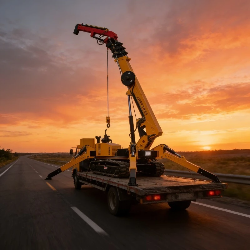Portable Floor Hydraulic Mini Hoist Crane Multi-Functional Aerial Work Spider Crane for Warehouse Lifting