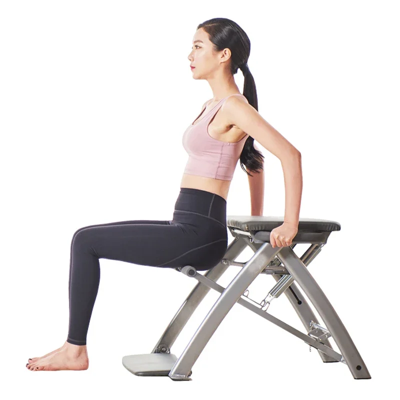 Foldable Multifunctional Fitness Chair Equipment 1PC Portable Pilates Universal Chair Equipment Yoga Home Fitness Chair