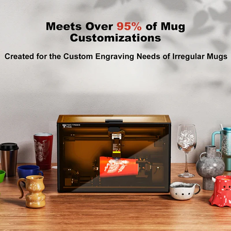 

Twotrees TS5 7W Laser Engraver Enclosed 4-in1 Rotary Laser Engraver for Stanley Cup Pre-assembled 95% can Dust and Smoke Exhaust