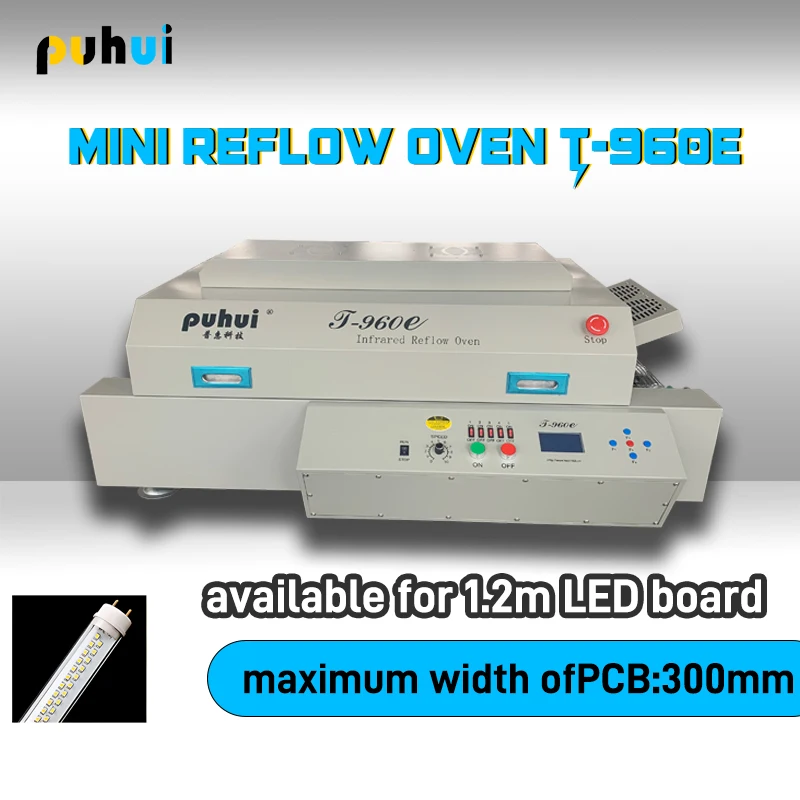 T-960E 5-Zone IR+Hot Air Oven With High-Speed LED Strip New Condition BGA Soldering Automation