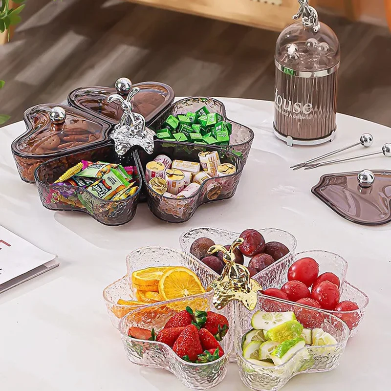 New Light Luxury Rotatable Fruit Tray, High-value Storage Fruit Tray Kitchen Items, Living Room Coffee Table Snack Display Tray
