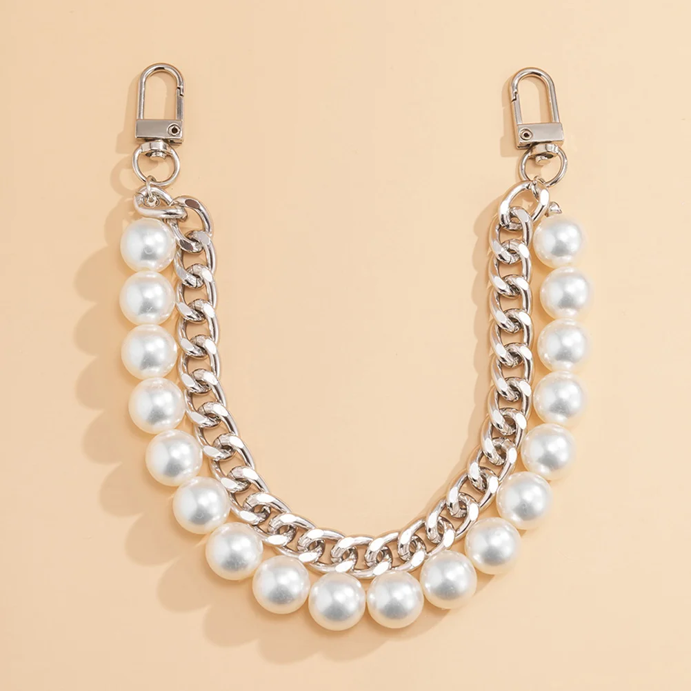 

Imitation Pearl Bag Chain Strap for Handbag Purse Replacement Stylish Shoulder Strap Decoration Women Fashion Accessory