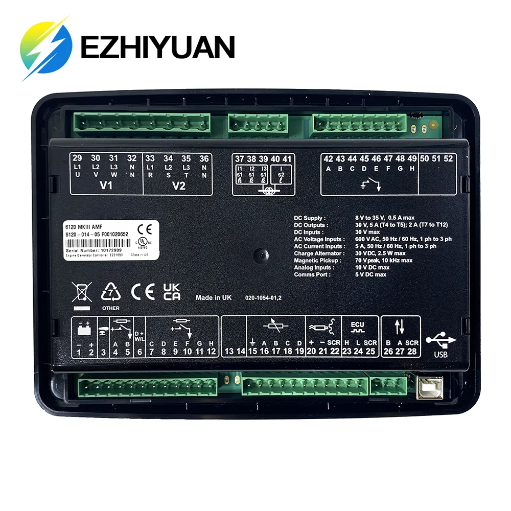 DSE6120MKIII أعماق البحار السيارات بدء لوحة التحكم Dse6120 Mkiii وحدة تحكم بالمولد أعماق البحار Dse 6120 Mkiii للمولد