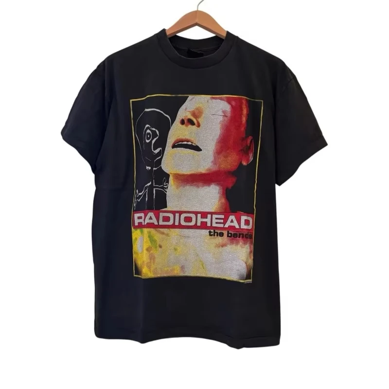 Men's Retro Radiohead The Bends Retro Street T-shirt, Suitable for Both Men and Women in All Seasons