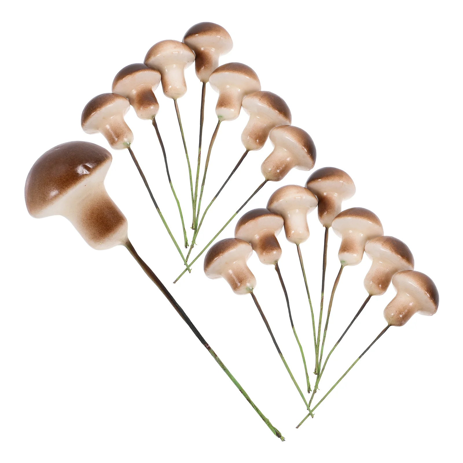 Mini Mushroom Bonsai Cupcake Toppers Fairy Ground Stakes Charms Figures Garden Ornament Fish Tank Decorations