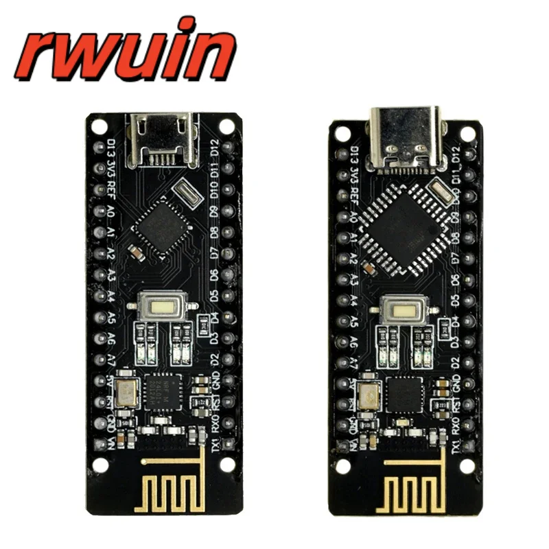 

RF-Nano Nano V3.0 Плата Micro USB ATmega328P QFN32 5 В 16 м CH340 Интегрированная связь NRF24L01 + 2,4G Wireless для Arduino
