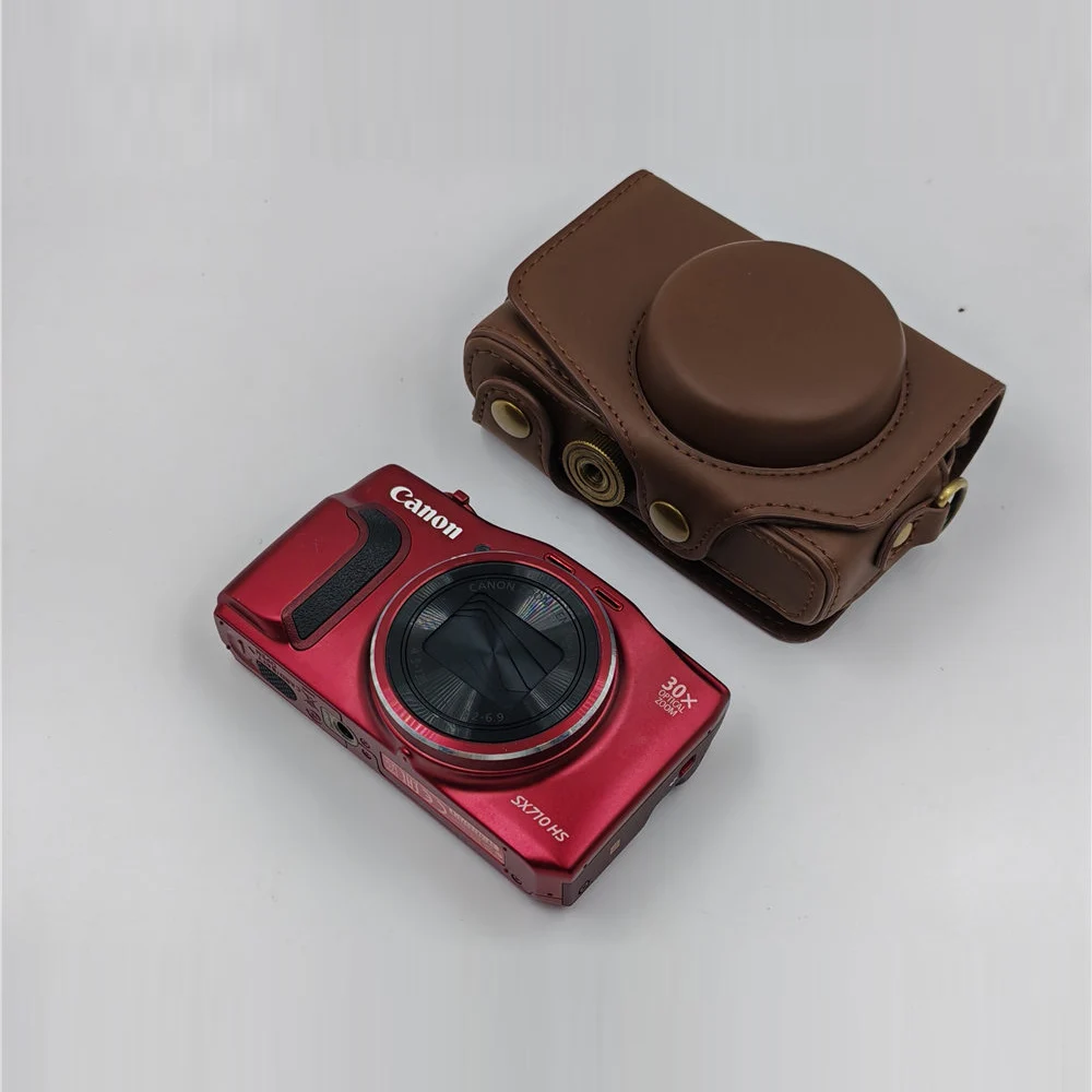 Pu レザーカメラケースキヤノン PowerShot SX710 SX710HS SX700