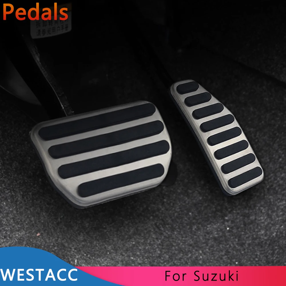 Stainless Steel Car Pedals Gas Brake Pedal Covers for Suzuki Jimny Jimni Swift Dzire Ciaz Wagonr Ertiga Baleno Accessories