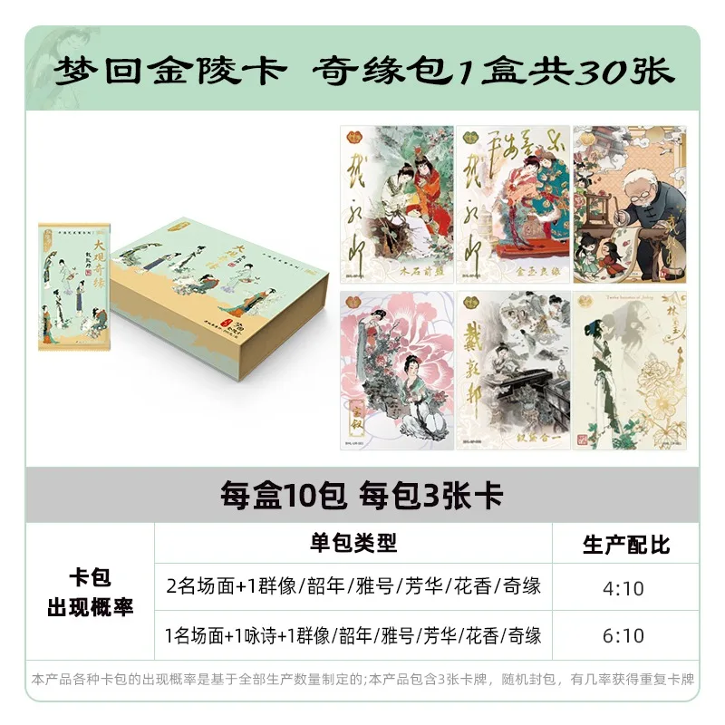 Kayou Dream of Red Mansion Card Dream Back To Jinling Card Romance Bag Floral Fragrance Youth Card Classic Scene Collection Card