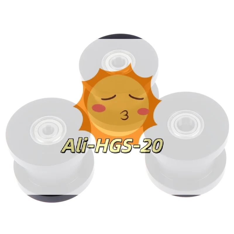 

50mm H Groove Guide Pulley 40mm Wide Flat Bottom Double Bearing Wheel for Industrial Sliding Door Rail