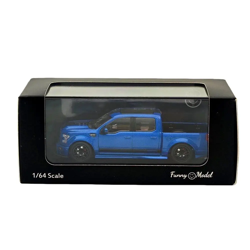 

Забавный FM 1/64 для F-150 Shelby Super Snake Pickup, спортивная модель с аксессуарами, литые модели, коллекция автомобилей