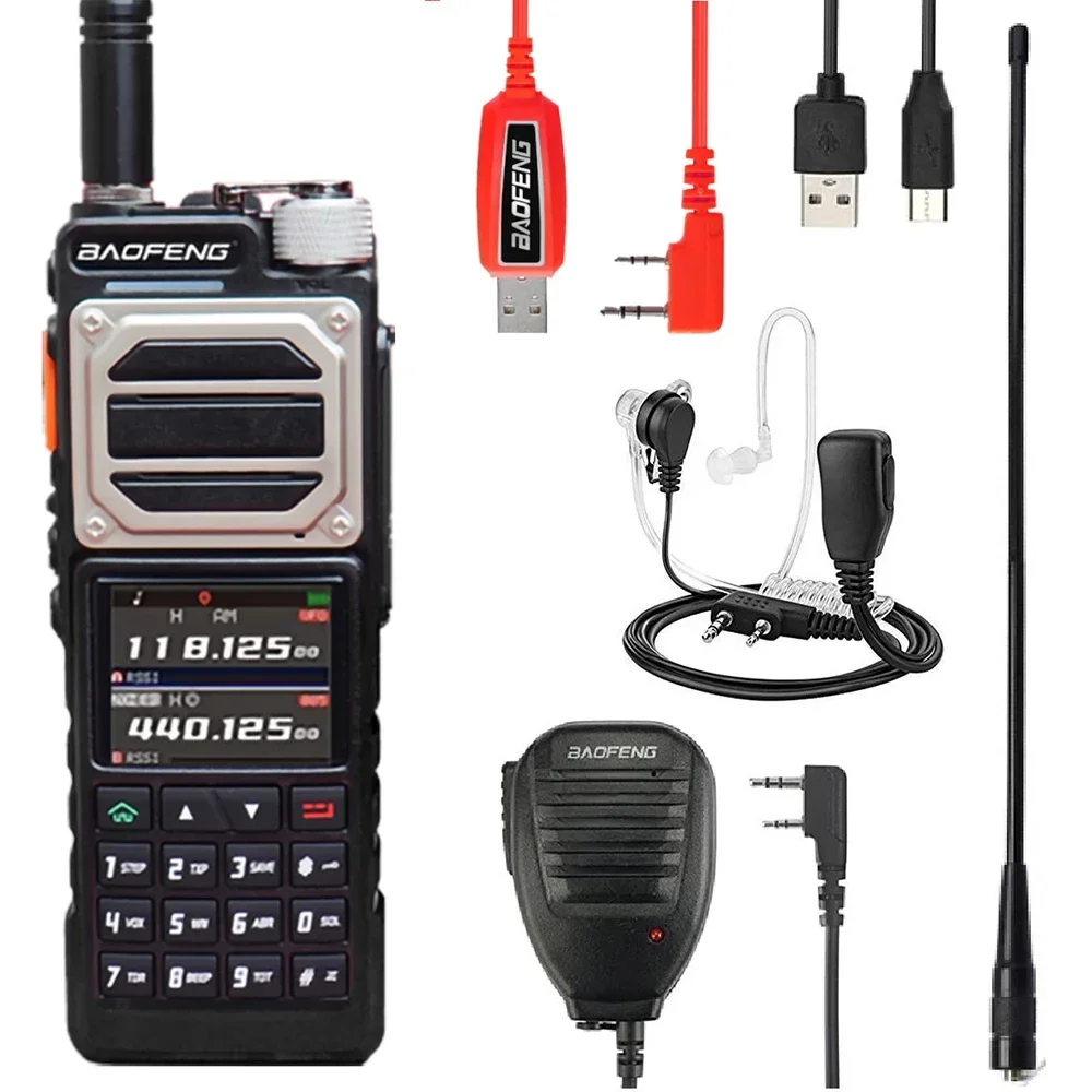 Baofeng Official Store 10KM Walkie Talkie UV-25 10W 999Ch Multi-band Amateur FM Radio Freq Copy NoAA Weather Forecast 2800mAh