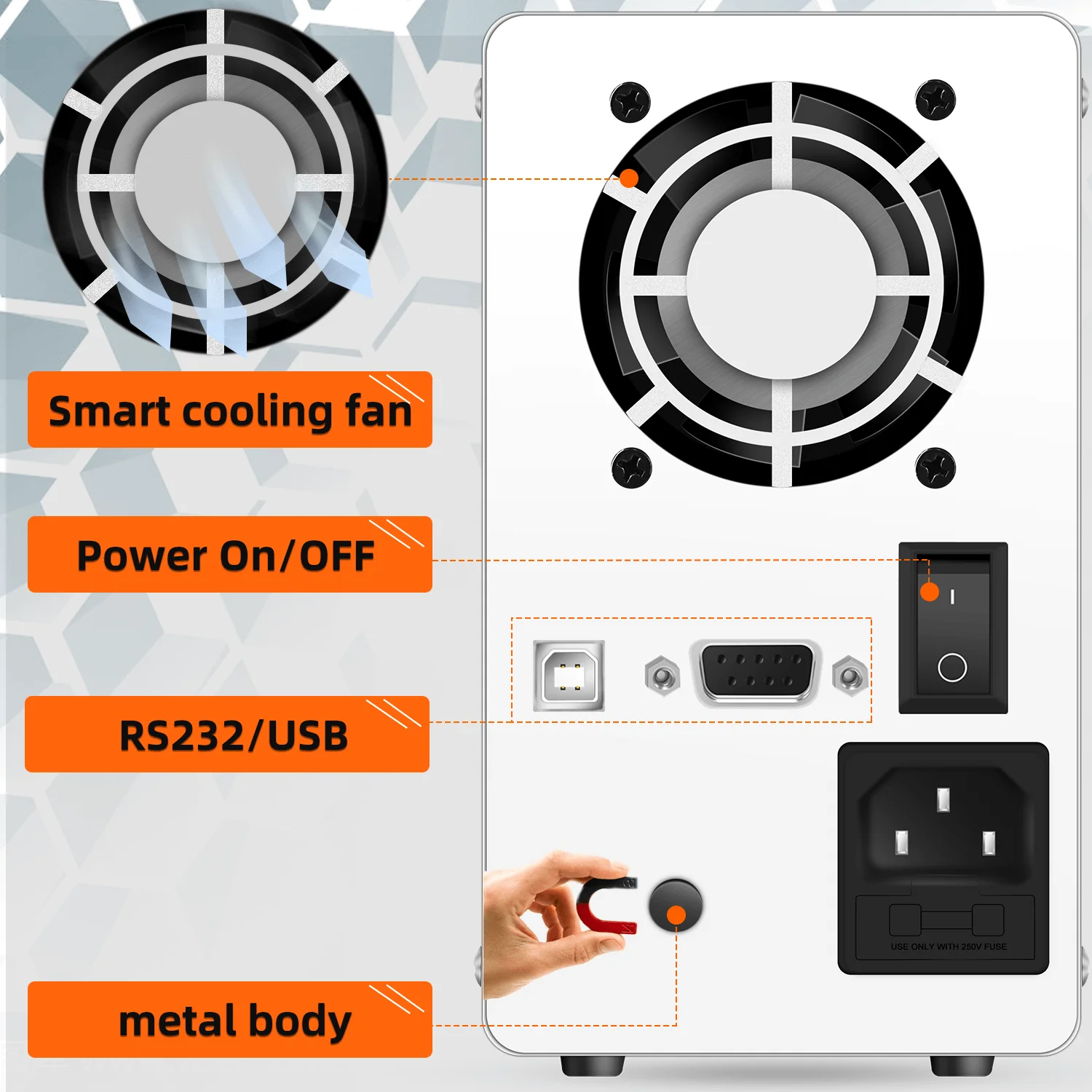 SPPS3010D Color LED Digit Display Adjustable DC Power Supply 30V 10A Memory Function 10W USB Source Precision Encode Knob