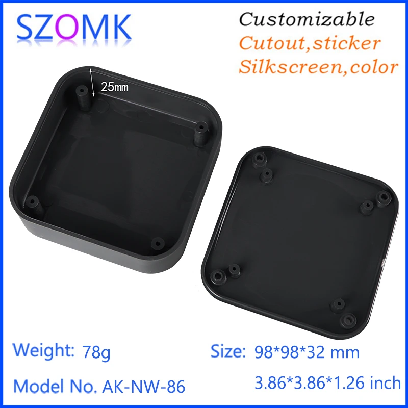 SZOMK Smart Home Plastic Enclosure for PCB Electronics Plastic Controller Box Sensor Enclosure for IOT device Instrument Housing