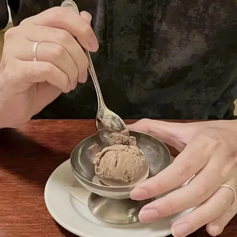 كوب الآيس كريم الفولاذ المقاوم للصدأ طبق للوجبات الخفيفة المطبخ سلطة شربات صنع وعاء بار كؤوس مشروبات بودنغ الحلوى أدوات المائدة