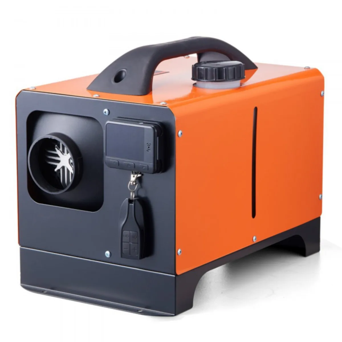 12V 8KW Diesel Air Heater with LCD Remote Control, All-in-One Heating Solution for Cars, RVs, and Indoor Spaces Orange