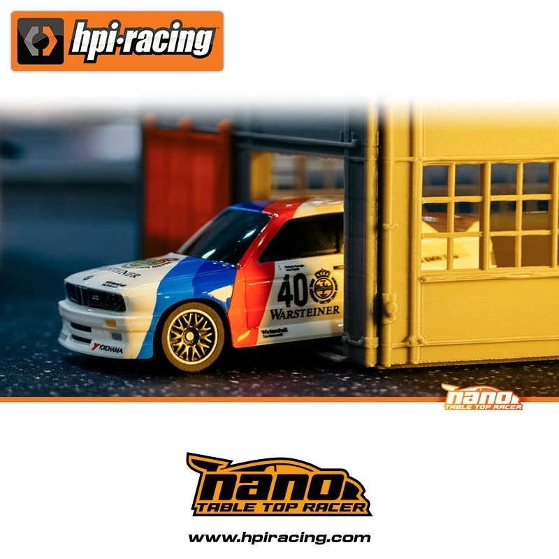 HPI Nano TTR 시뮬레이션 1:64 4채널 45분 초장시간 배터리 수명 160992 1989 M3 원격 제어 전기 레이싱 드리프트 카 RTR