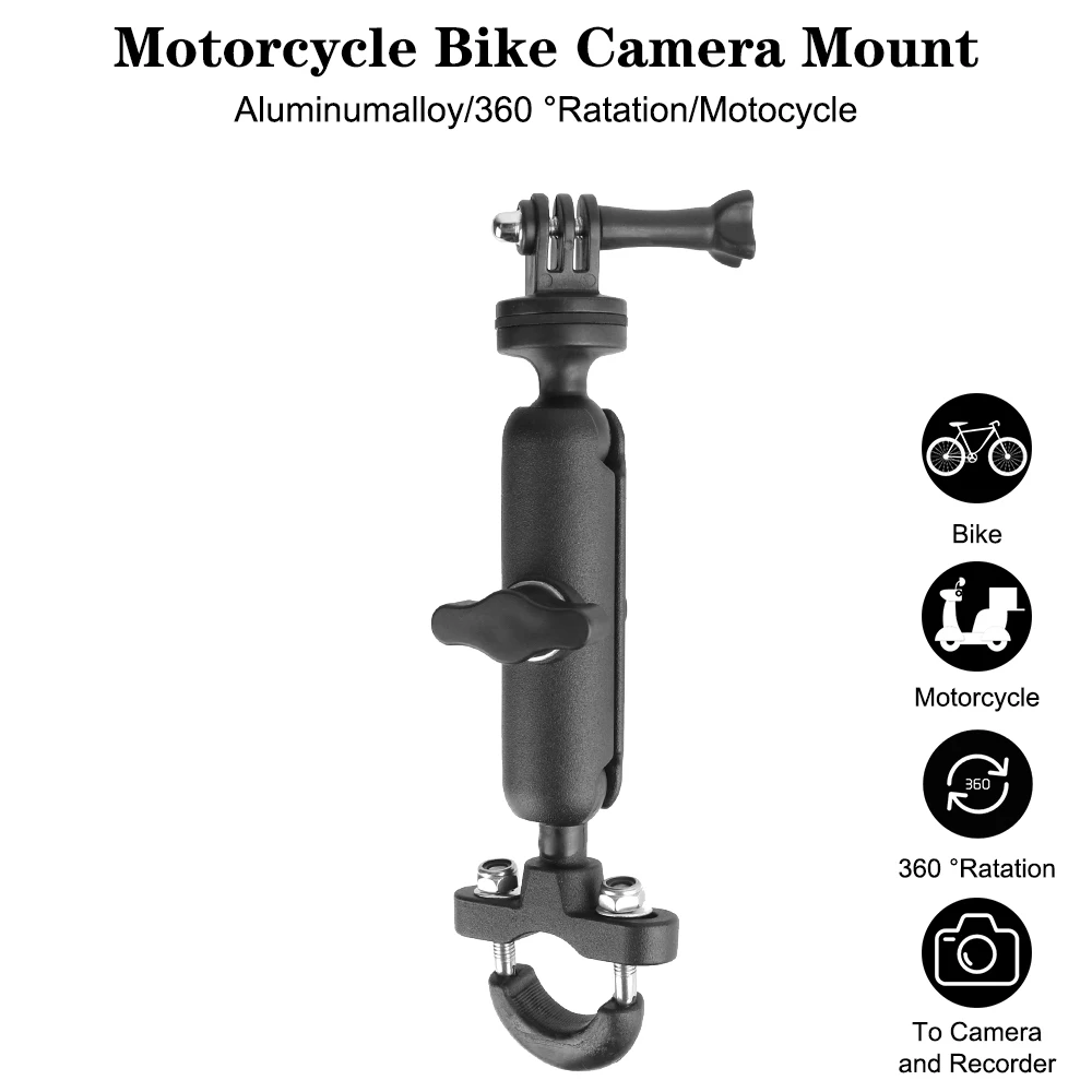 360 Rotating Anti-shock Bicycle Holder Bracket For Action Camera /Video Recorder Bike Handlebar Mount Motorcycle Camera Holder