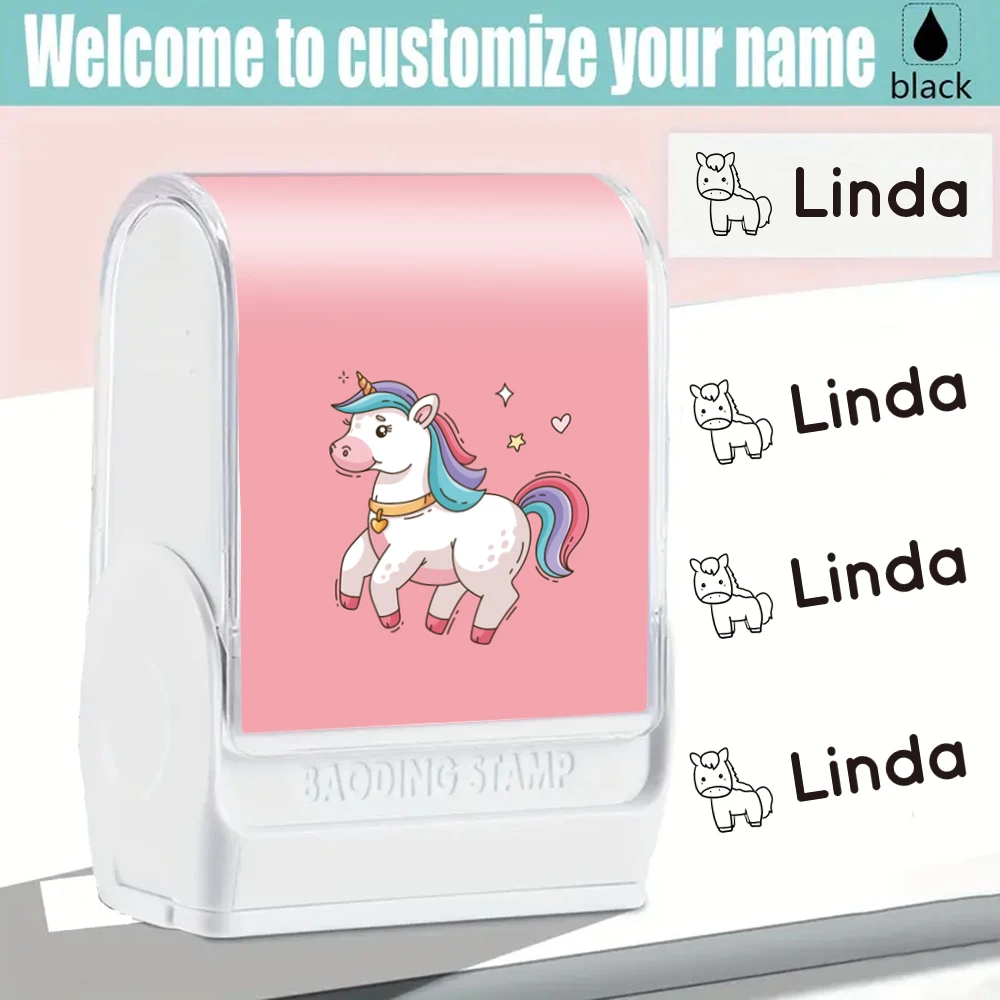 1 Stück personalisierter Stempel, individueller Stempel für Kleidung, DIY-Logo-Namensstempel für Kleidung, Lehrer, Schüler, individuelles Siegel für den Shop