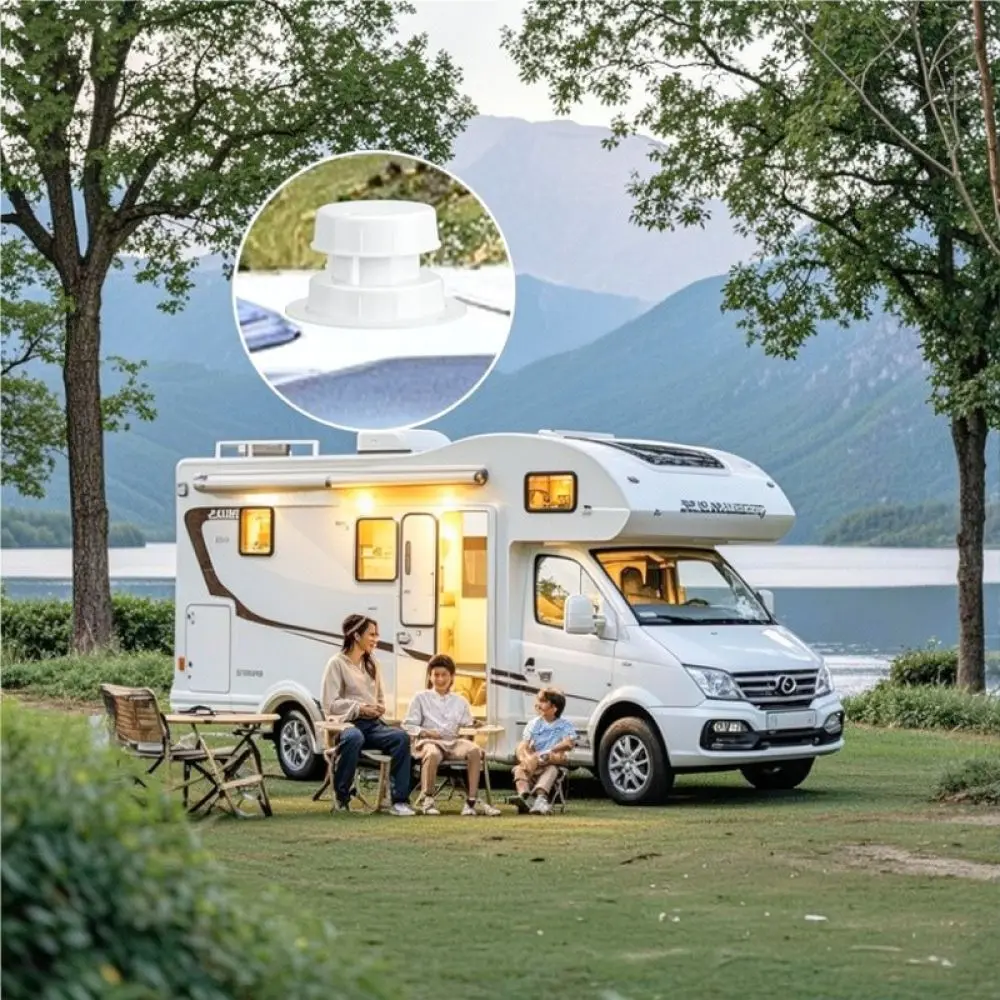 RV Roof Vent Cover White Plastic Plumbing Ventilation Cap Replacement For Camper Trailer Bathroom Maintenance