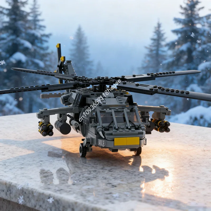 

964 шт. MOC Sikorsky UH Блэкхок ARMED создана модель строительные игрушки блоки сборка DIY рождественские подарки творческая идея образование