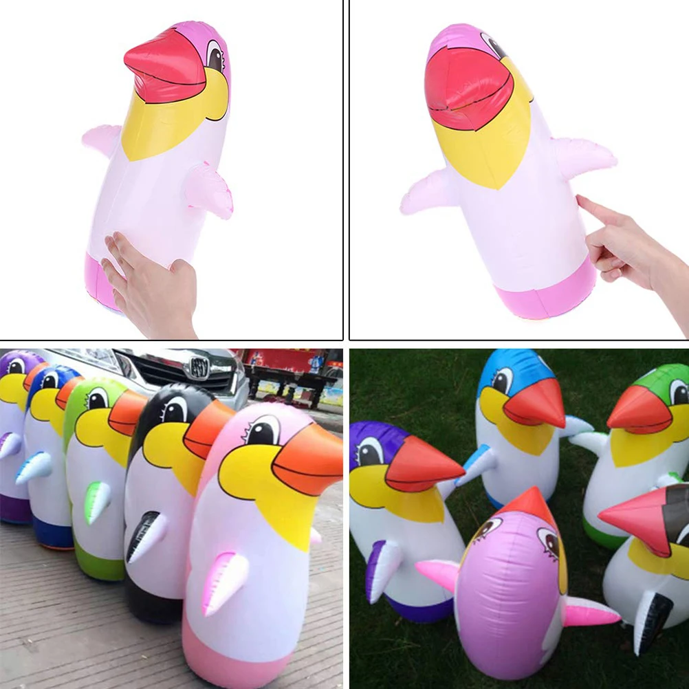 ZK30 PVC Brinquedo Inflável Dos Desenhos Animados Pinguim Copo para Crianças Presentes Piscina Praia
