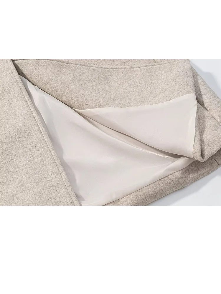 

HH Woman Winter Fashion Lapel Single Breasted Long Sleeves Pocket Decoration Long Overcoat Female New Casual Commuting Long Coat