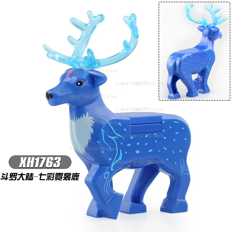 

Big Horn Deer Animal Action Figure Reindeer Building Blocks Elf Mount Moose Model Toys for Children Christmas Gifts