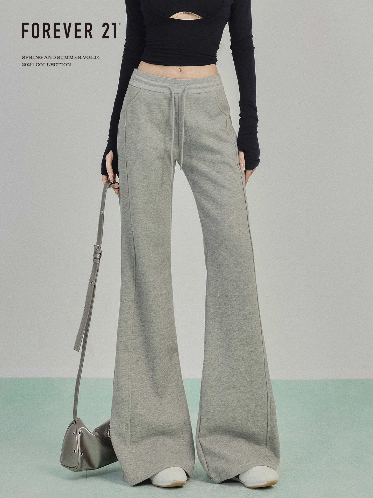 

Forever 2 American ey Casual Yoga Pants Women High Waist Slimming Micro Flared Sport Sweatpants Simple Sle High Waist