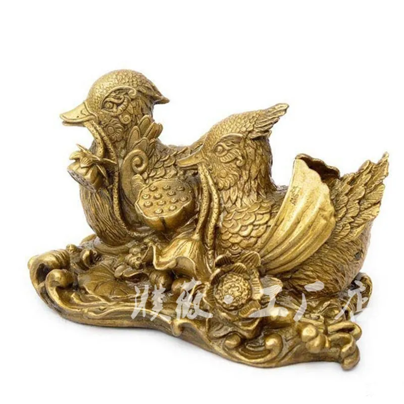 , Brass Mandarin Ducks, Home Decorative Artware, Metal Craft, Copper
