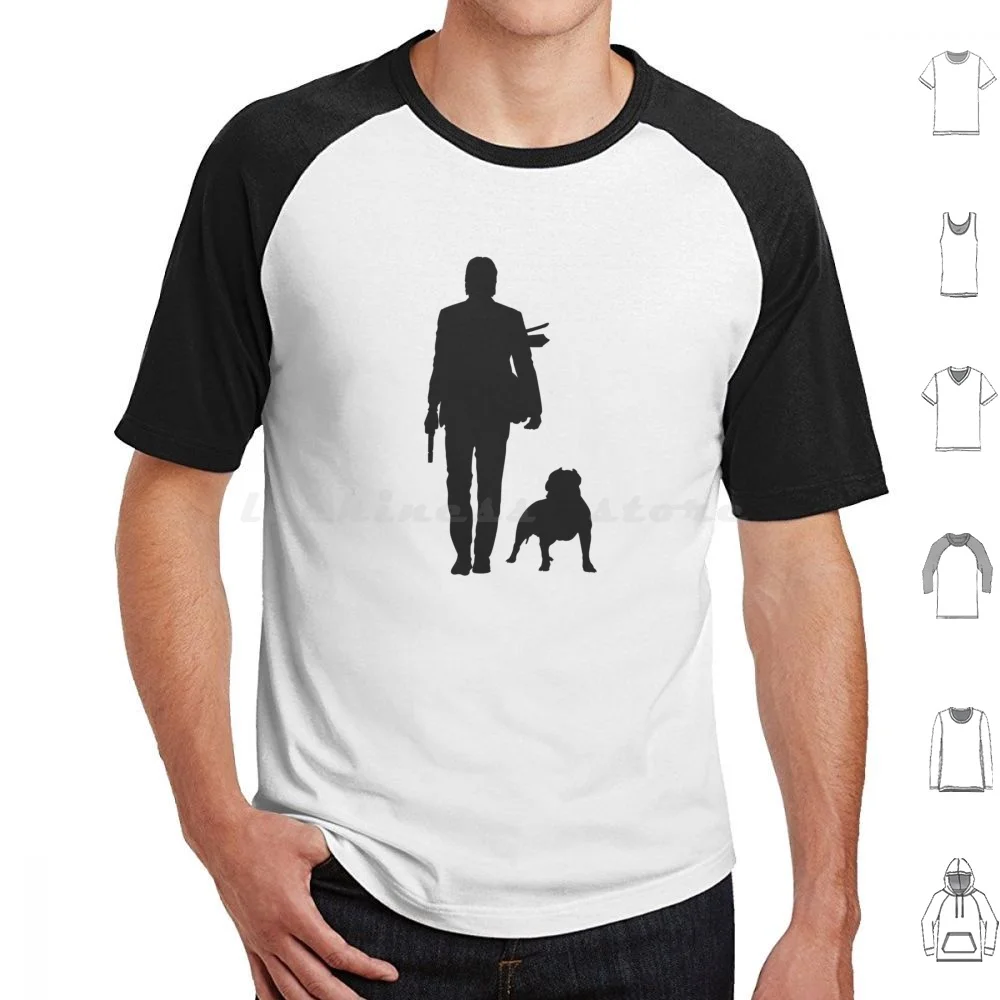 

John Wick And Dog Fanart Drawing Hoodie cotton Long Sleeve John Wick Keanu Reeves Keanu Matrix John Wick Chapter Keanu