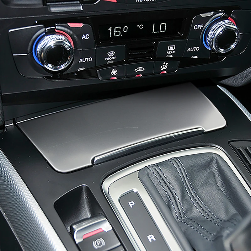 

Для Audi Q5 A4 B8 2010-16: Декоративная накладка на панель переключения передач, рамка, крышка прикуривателя, наклейка для интерьера автомобиля