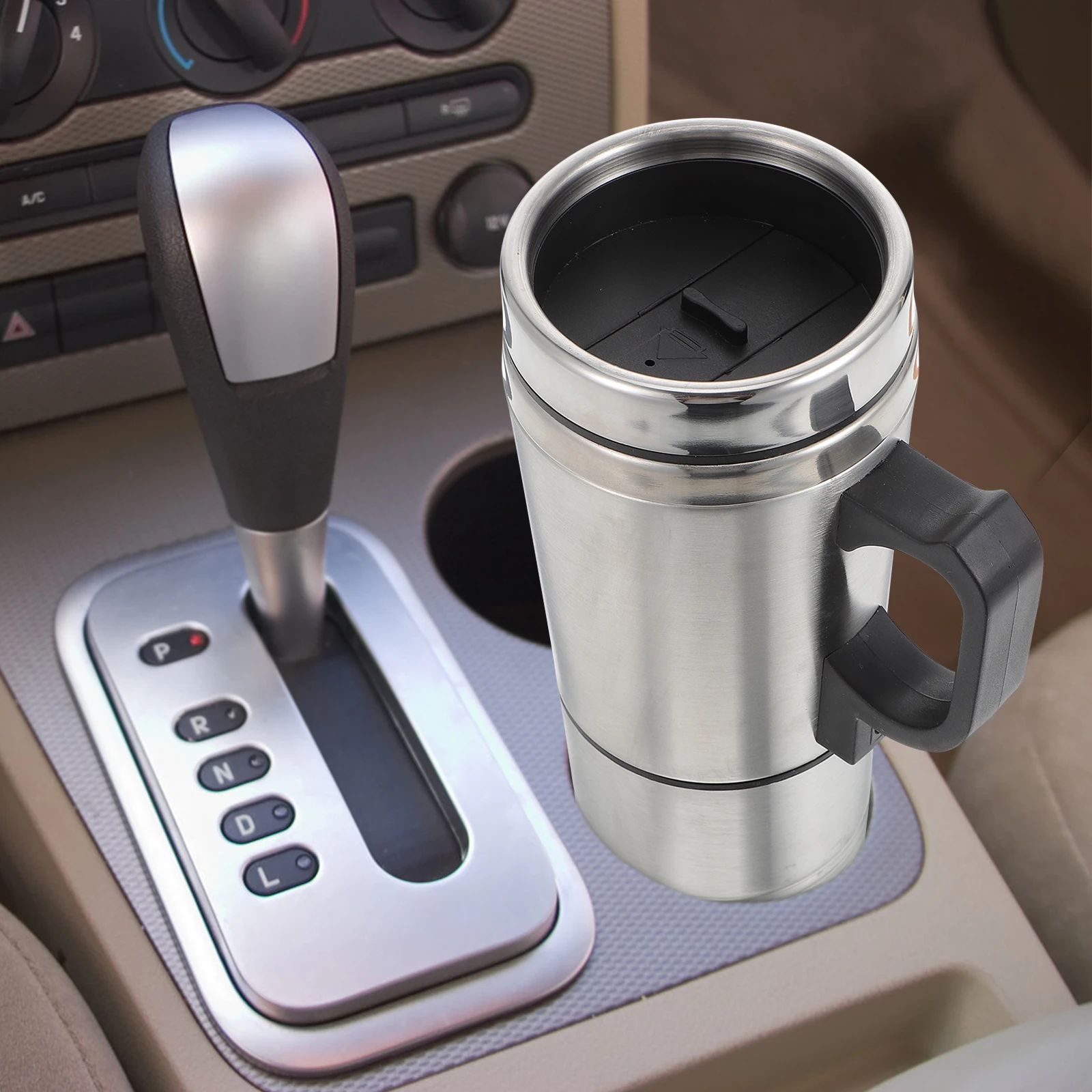 

2 In 1 Stainless Steel Heating Vacuum 12V Car Cup For Tea Eggs Heating Portable Travel Cup For Drivers Businessmen Safe