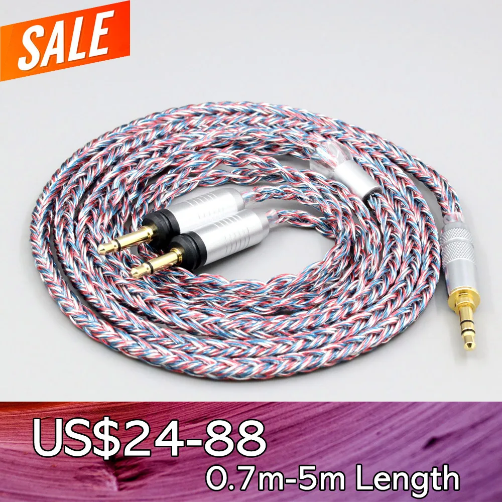 16 Core Silver OCC OFC Mixed Braided Cable For Focal Clear Elear Elex Elegia Stellia Celestee Radiance LN008258